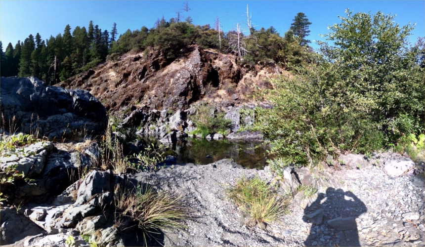 swimming hole at hells gate campground
